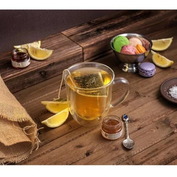 JOY JOLT Serene Double Wall Crystal Coffee Mugs, Set of 2 - Picture 2 of 4